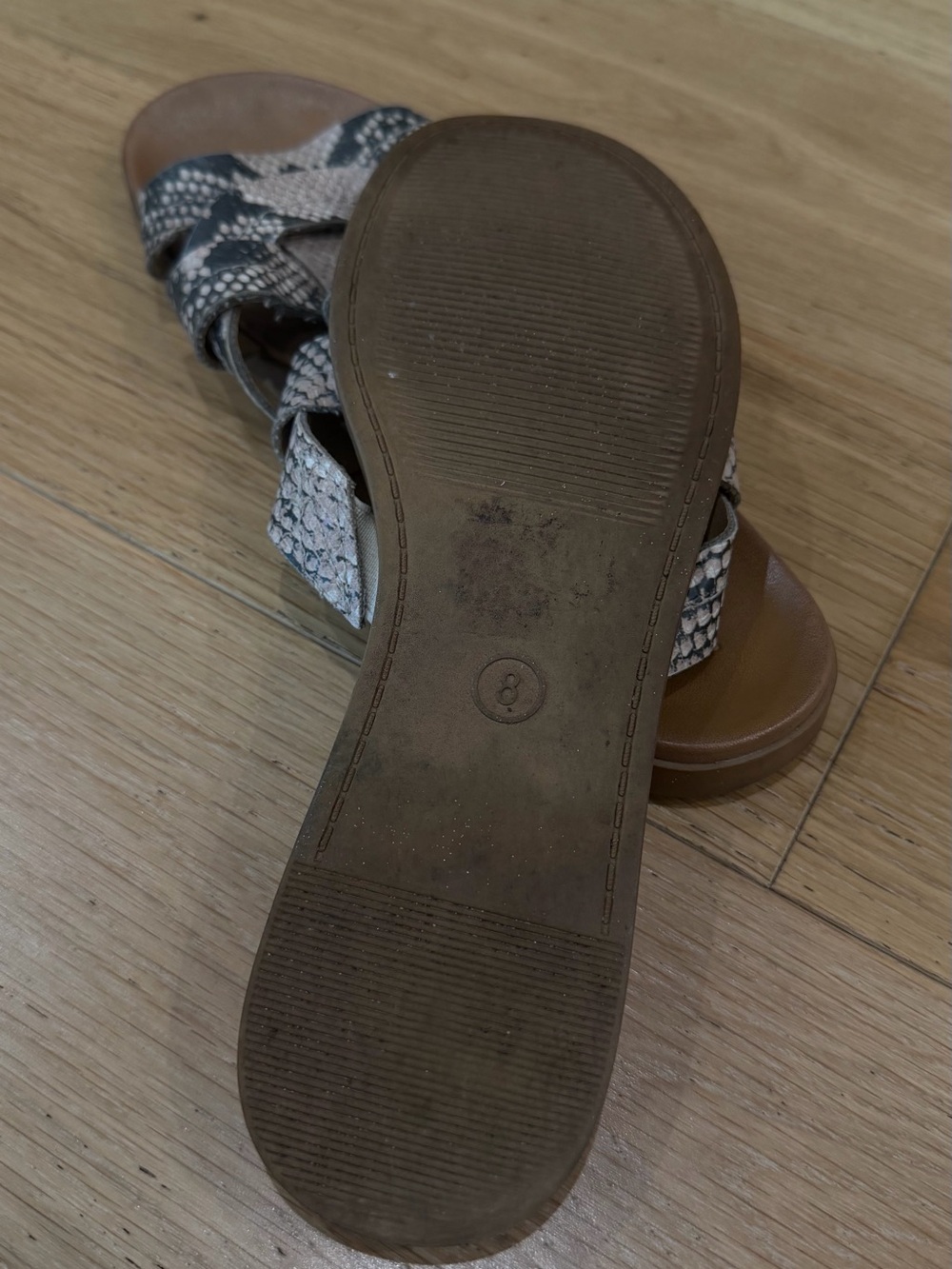 Universal Thread Snake-Print Slide Sandals - Picture 5 of 5